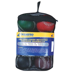 Weighted Leather Training Baseballs Set
