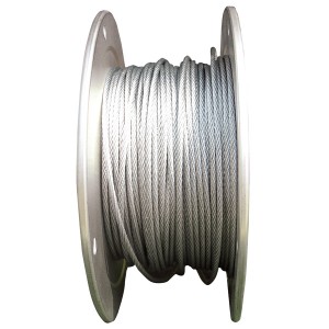 250' - 1/4'' Zinc Coated, Galvanized Steel Cable