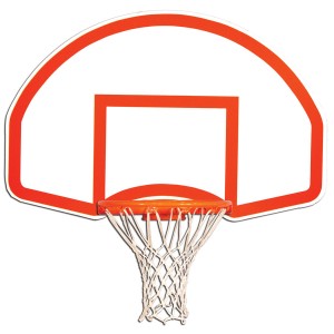 Gared Rear Mount Fan-Shaped In/Out Steel Recreational Backboard