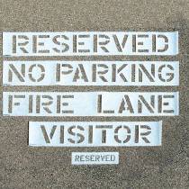 Traffic Control Parking Lot Stencils
