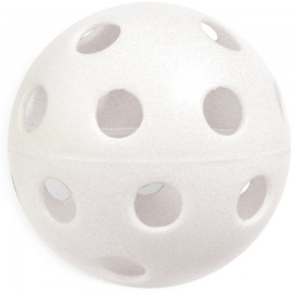 Perforated Poly Baseballs - White