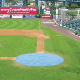 18 Oz. Vinyl 30' Diameter Jumbo Home Plate Tarp