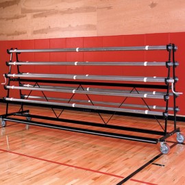 Gym Floor Cover 8 Roller Mobile Storage Rack