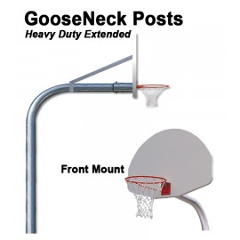 Gared Outdoor Heavy-Duty Extended Front Mount Gooseneck Post