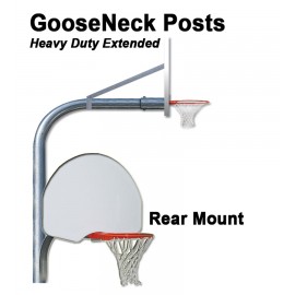 Gared Outdoor Heavy-Duty Extended Rear Mount Gooseneck Post