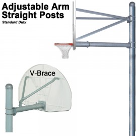 Gared Standard Duty Adjustable Arm Straight Post