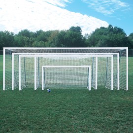 Bison No Tip Soccer Goals - 6.5'H x 18.5'W x 4'T x 6.5'B (4'' Square)