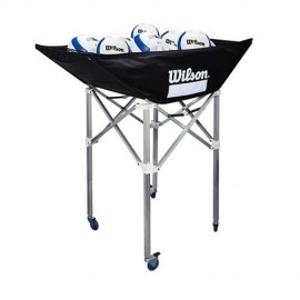 Wilson Indoor Stand-Up Volleyball Cart with Bag