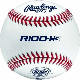 Rawlings R100-H3 NFHS;Premium Leather Baseball