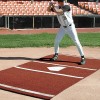 Sports Turf 6’ x 12’ Baseball Mat with Painted Home Plate – Green/Clay
