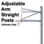 Gared Ultimate-Duty Adjustable Arm Straight Post w/ 6' Safe Play